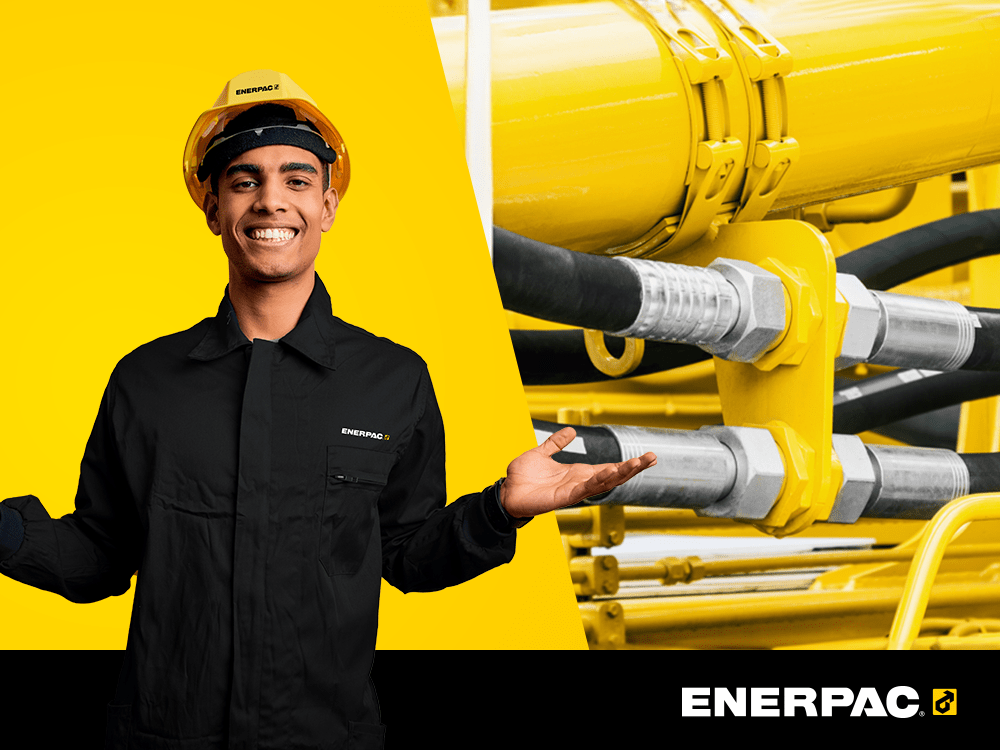 Kỹ thuật viên và hệ thống thủy lực Enerpac